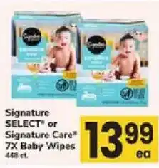 ACME Signature Select or Signature Care 7x Baby Wipes offer