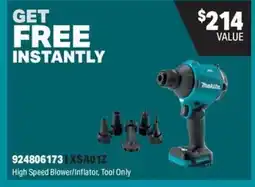 Fastenal Makita High Speed Blower/Inflator offer