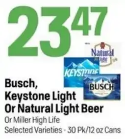 Super 1 Foods Busch, Keystone Light Or Natural Light Beer offer