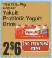 Key Food Yakult Probiotic Yogurt Drink offer