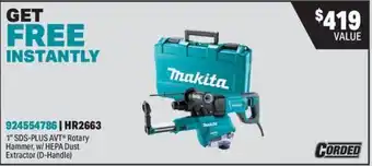 Makita 1" SDS-PLUS AVT® Rotary Hammer