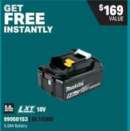 Fastenal Makita 5.0Ah Battery offer