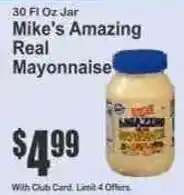 Key Food Mike's Amazing Real Mayonnaise offer