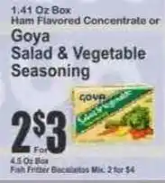 Key Food Goya salad & vegetable seasoning offer