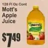 Key Food Mott's apple juice offer