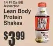 Key Food Lean Body Protein Shakes offer