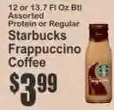 Key Food Starbucks Frappuccino Coffee offer