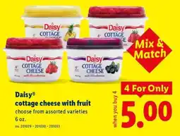 Lidl Daisy cottage cheese with fruit offer
