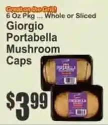Key Food Giorgio portabella mushroom caps offer