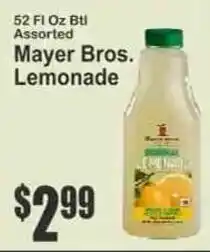 Key Food Mayer Bros. Lemonade offer