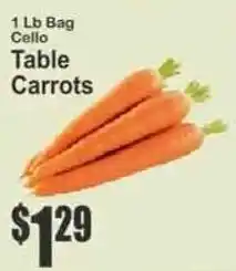 Key Food Cello table carrots offer