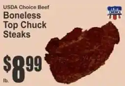 Key Food Usda Choice Beef Boneless Top Chuck Steaks offer