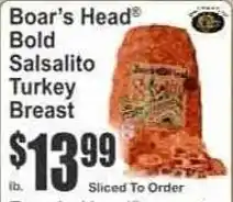 Key Food Boar's Head Bold Salsalito Turkey Breast offer