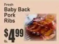 Key Food Fresh Baby Back Pork Ribs offer