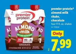 Lidl Premier protein almond milk shake offer