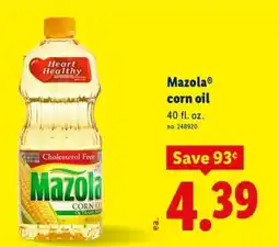 Lidl Mazola corn oil offer