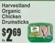 Key Food Harvestland organic chicken drumsticks offer