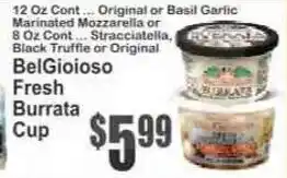 Key Food BelGioioso Fresh Burrata Cup offer