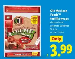Lidl Ole Mexican Foods tortilla wraps offer