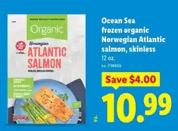 Lidl Ocean Sea frozen organic Norwegian Atlantic salmon, skinless offer