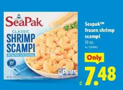 Lidl Seapak frozen shrimp scampi offer