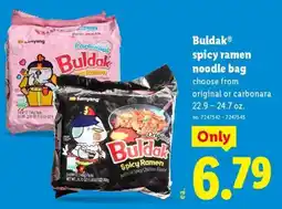 Lidl Buldak spicy ramen noodle bag offer
