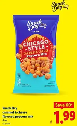 Lidl Snack Day caramel & cheese flavored popcorn mix offer