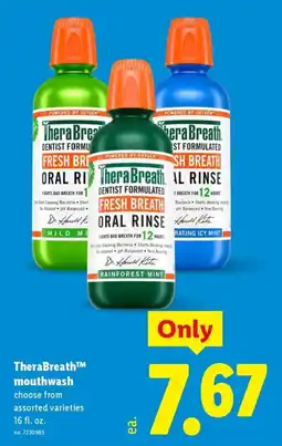 Lidl TheraBreath mouthwash offer