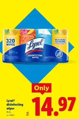 Lidl Lysol disinfecting wipes offer