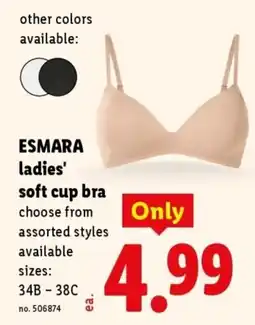 Lidl Esmara ladies' soft cup bra offer