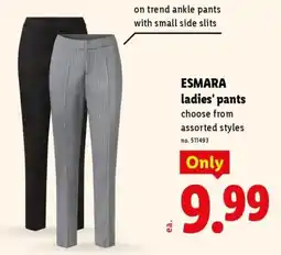 Lidl Esmara ladies' pants offer