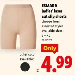 Lidl Esmara ladies' laser cut slip shorts offer