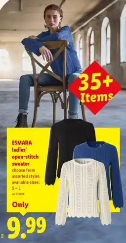 Lidl Esmara ladies' open-stitch sweater offer