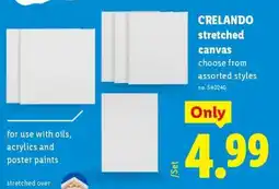 Lidl Crelando stretched canvas offer