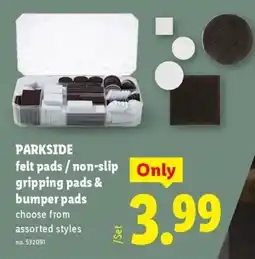 Lidl Parkside felt pads / non-slip gripping pads & bumper pads offer