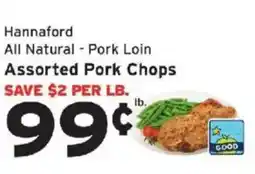 Hannaford Hannaford all natural pork loin assorted pork chops offer