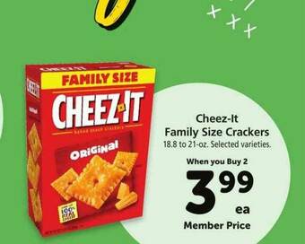 Safeway Cheez-it Family Size Crackers offer