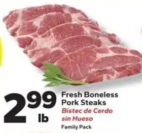 Fresh Boneless Pork Steaks