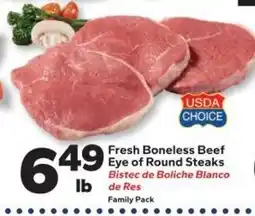 Save a Lot Fresh Boneless Beef Eye of Round Steaks offer