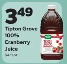 Tipton Grove cranberry juice