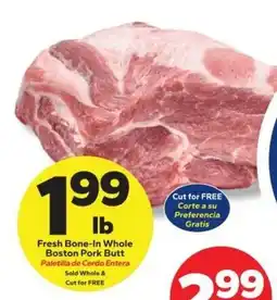 Save a Lot Fresh Bone-In Whole Boston Pork Butt offer