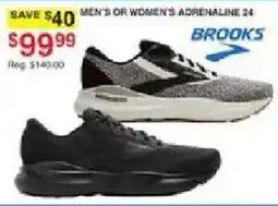Dunham's Sports Brooks men's or women's adrenaline 24 offer