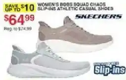 Dunham's Sports Skechers women's boos squad chaos slip-ins athletic casual shoes offer