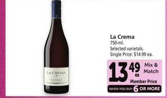 Safeway La Crema offer