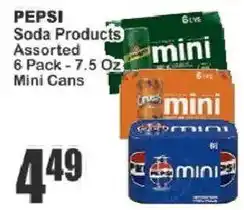 Food Universe Pepsi Soda Products Assorted Mini Cans offer