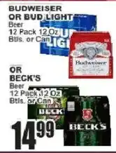Food Universe Budweiser or Bud Light Beer offer
