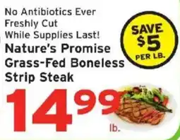 Hannaford Nature's Promise Grass-Fed Boneless Strip Steak offer