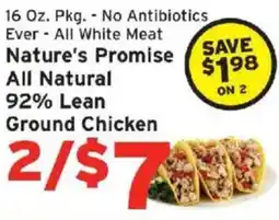 Hannaford Nature's Promise ground chicken offer