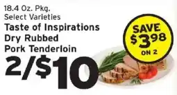 Hannaford Taste of Inspirations Dry Rubbed Pork Tenderloin offer