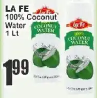 Key Food La Fe 100% Coconut Water offer